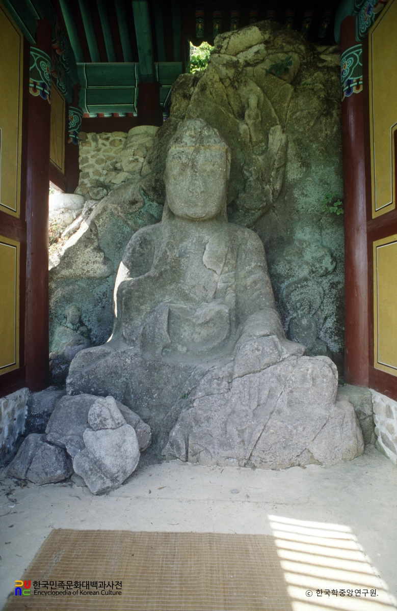 봉화 북지리 마애여래좌상 정면