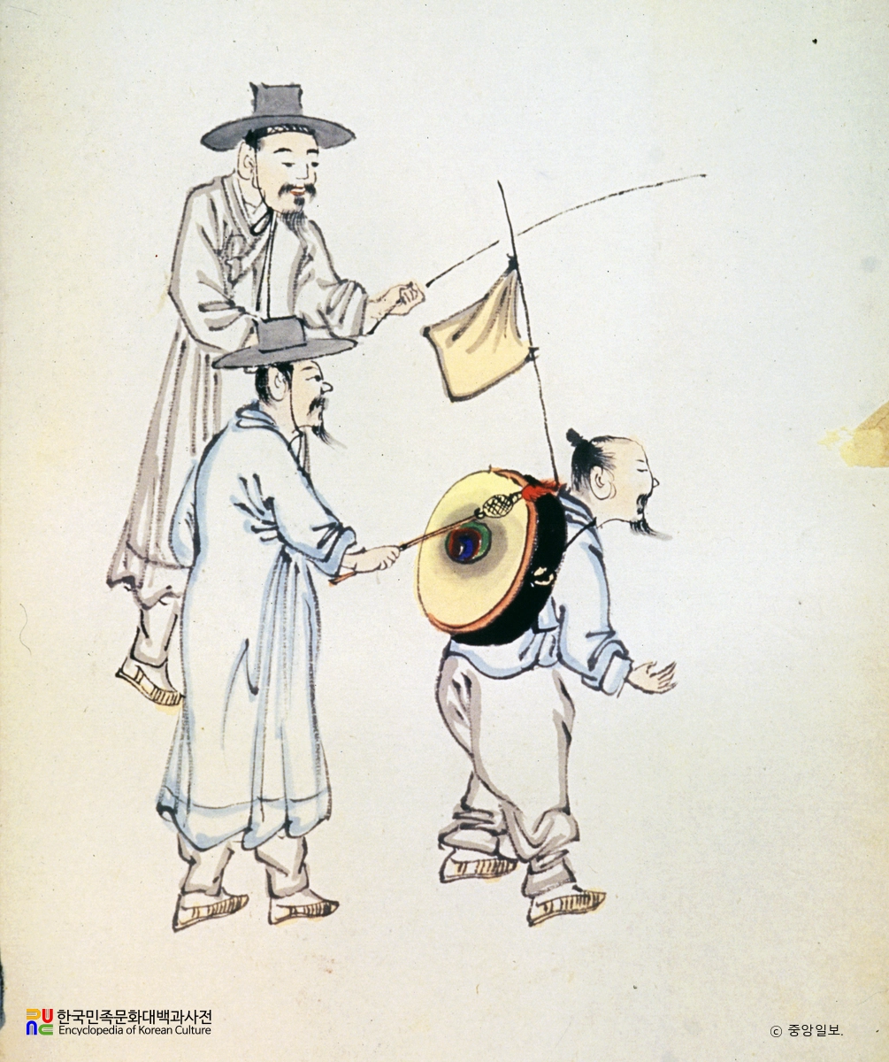 김윤보/형정도첩/북지워 조리돌리다