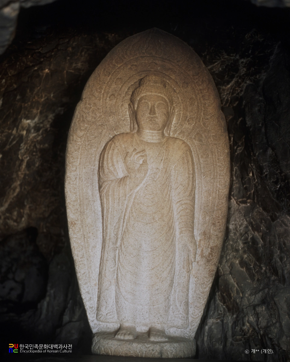 양산 미타암 석조아미타여래입상