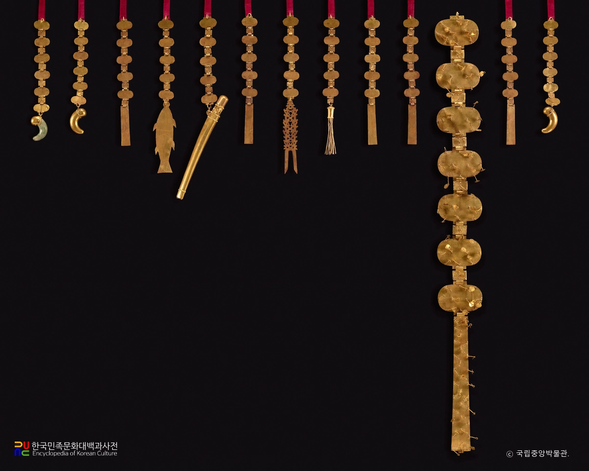 황남대총 북분 금제 허리띠꾸미개 부분