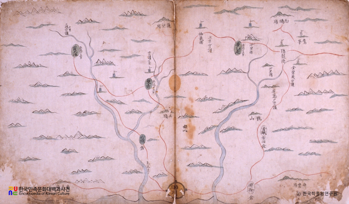 유성룡 종가 유물 중 유성룡 유물 - 동국지도 서애선생 수택본