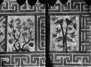 서울 경복궁 중 자경전의 꽃담 정면