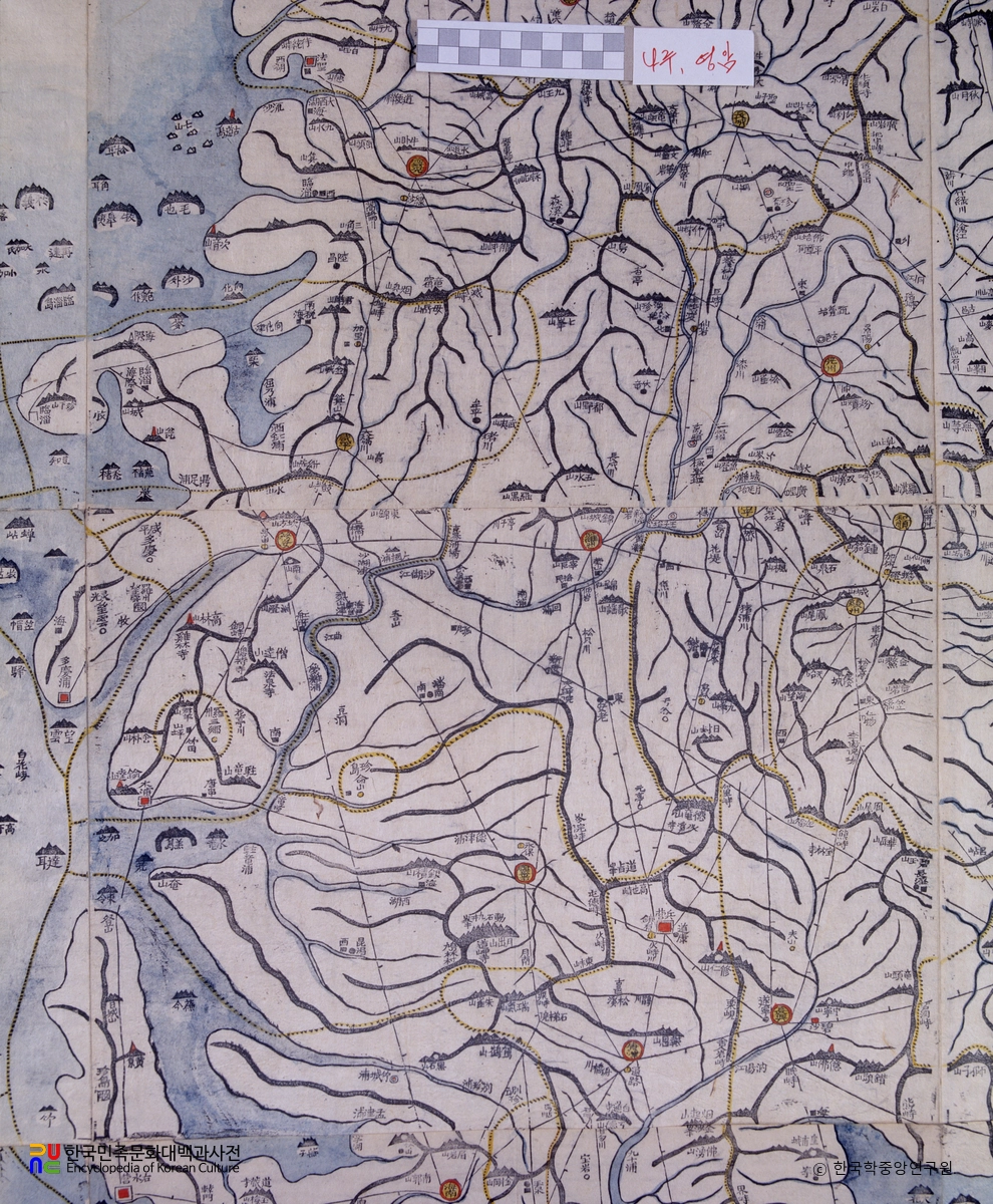 대동여지도 중 전라남도 나주, 영암 부분