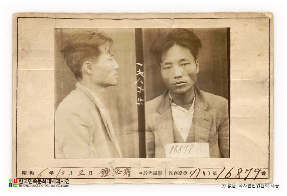 일제 주요감시대상 인물카드 김기진(金基鎭)_01_전면