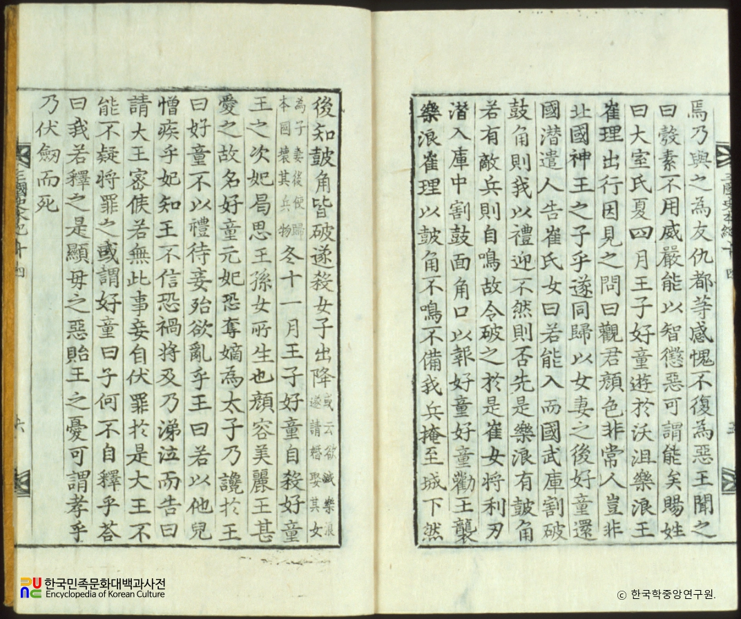 삼국사기(권14) / 자명고 관련 기록