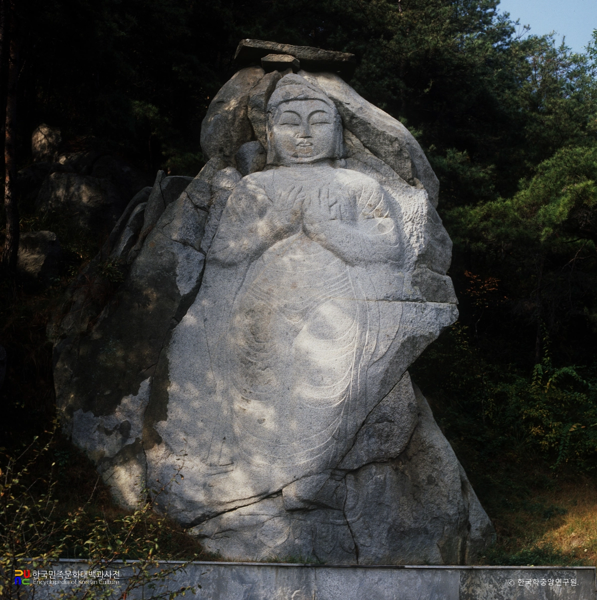 구미 황상동 마애여래 입상