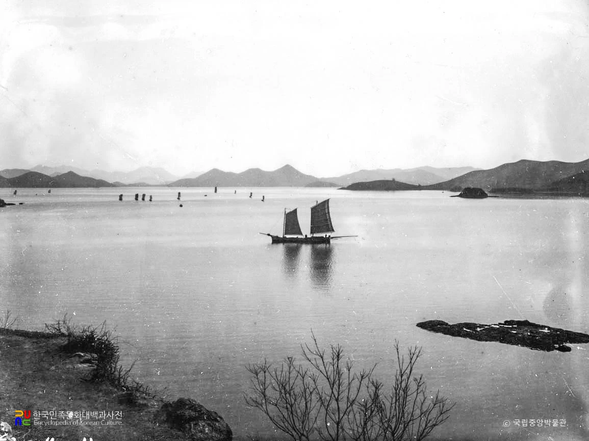 경남 통영 통영에서 본 거제도