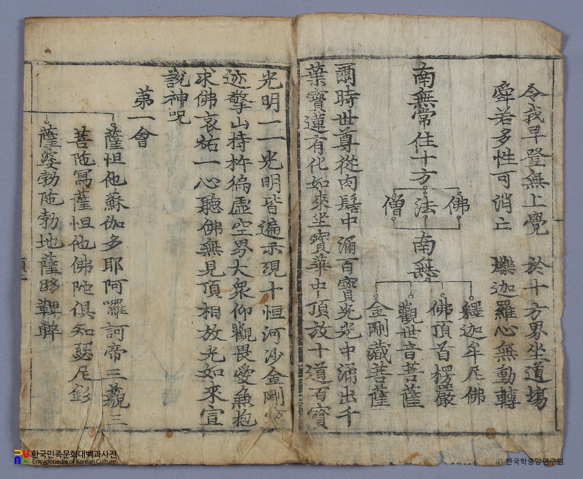 강진 고성사 목조삼불좌상 복장전적 / 대불정수능엄신주