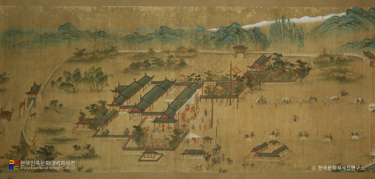 북새선은도 / 계화 / 한시각