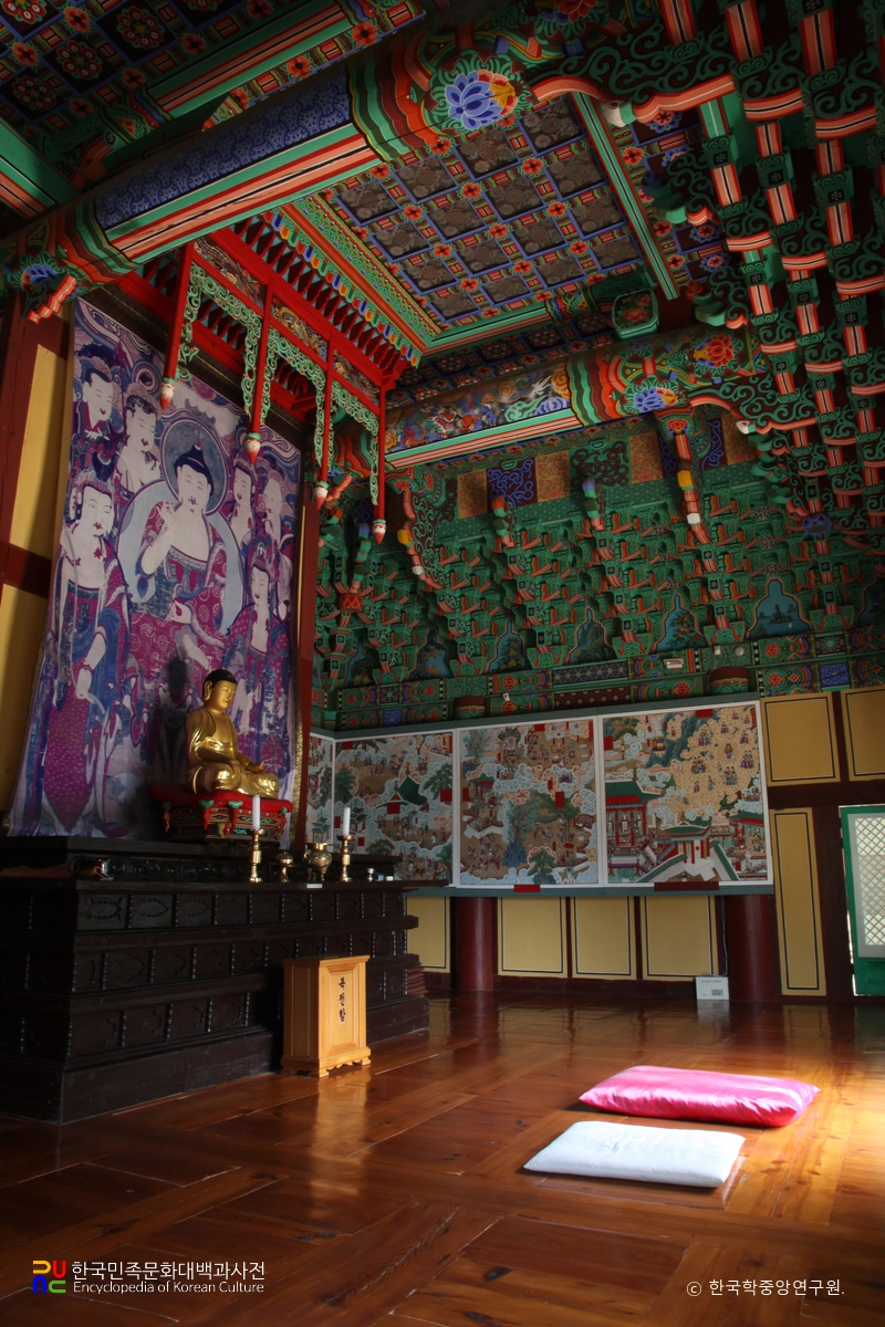 하동 쌍계사 팔상전 내부