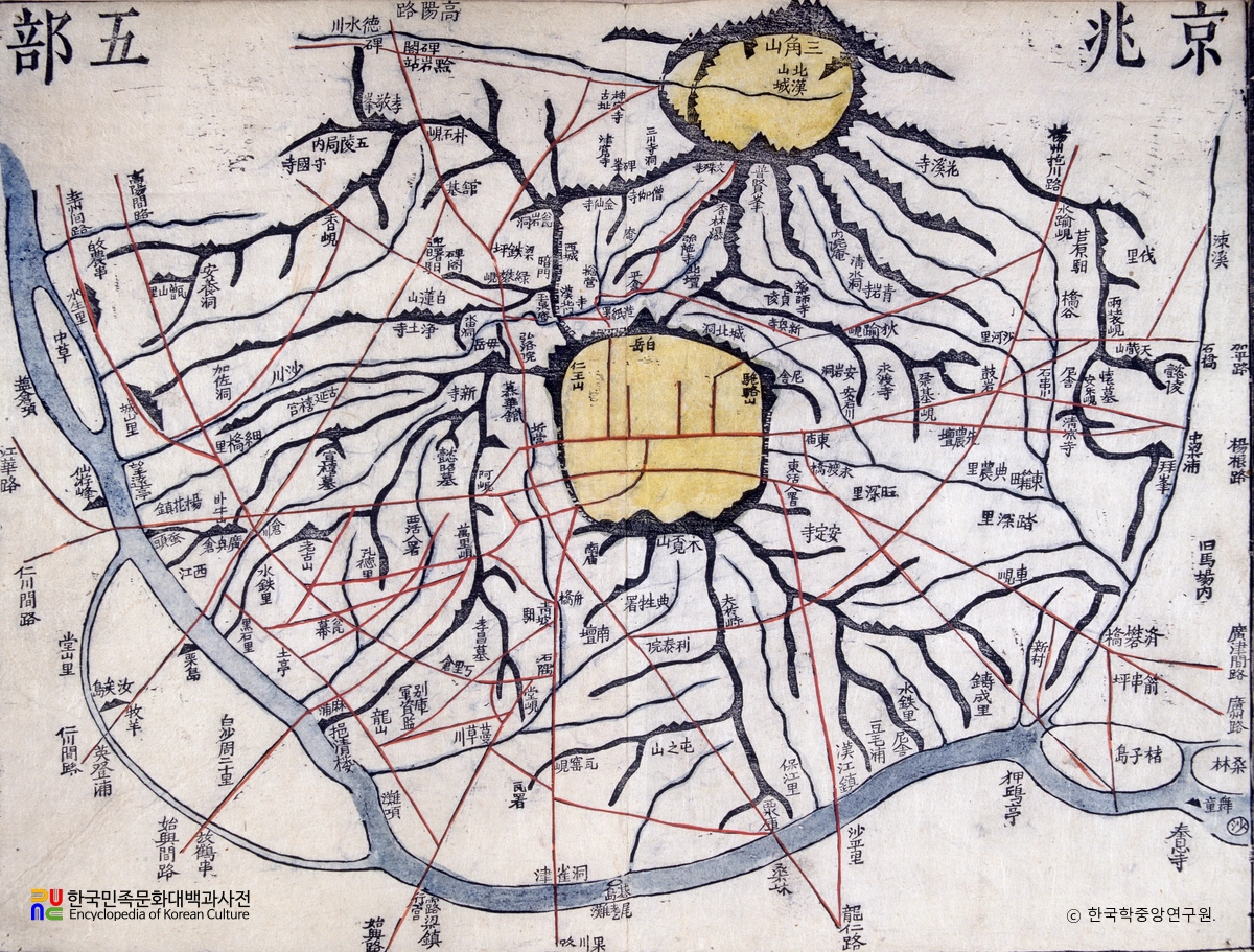 대동여지도 중 경조오부도