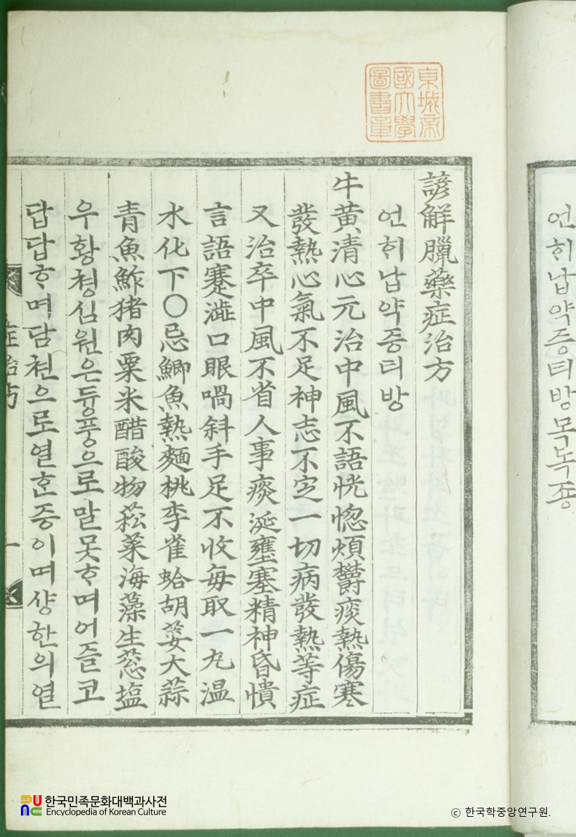 언해납약증치방