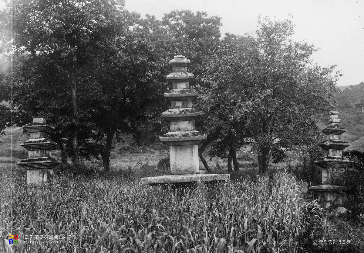 개성 영통사 석탑군 정면 전경