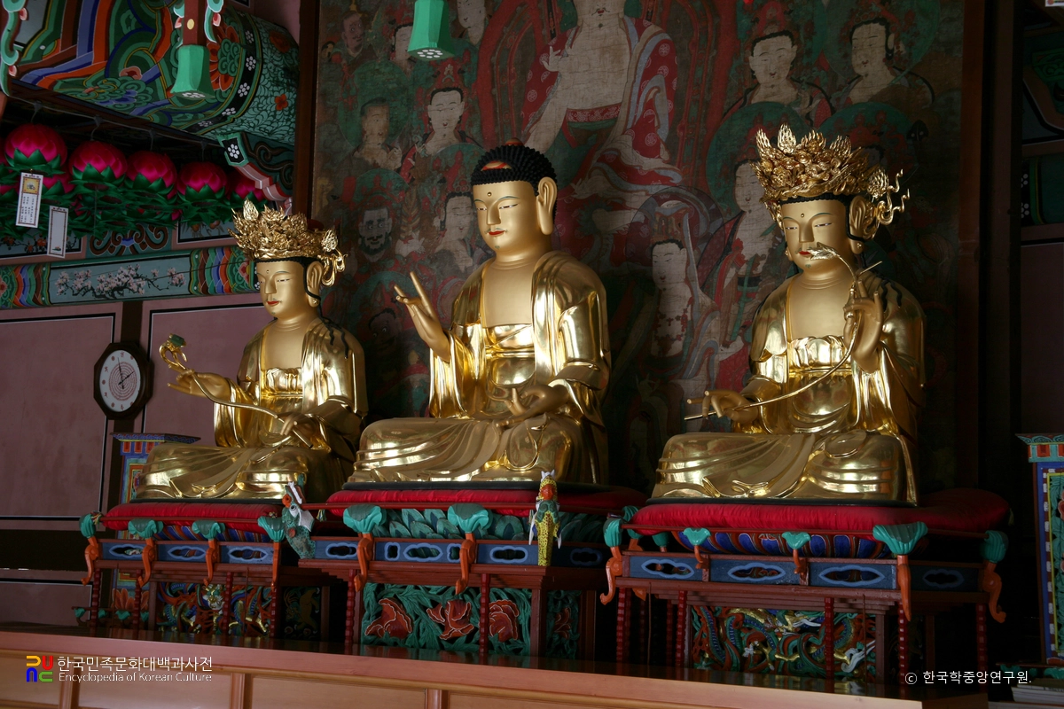 곡성 도림사 보광전 목조아미타삼존불상