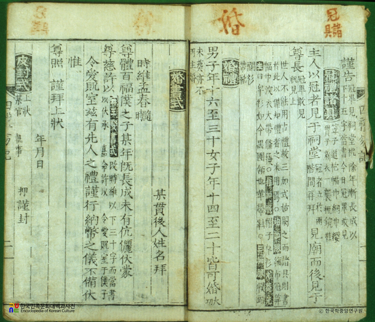 사례홀기 / 혼서식