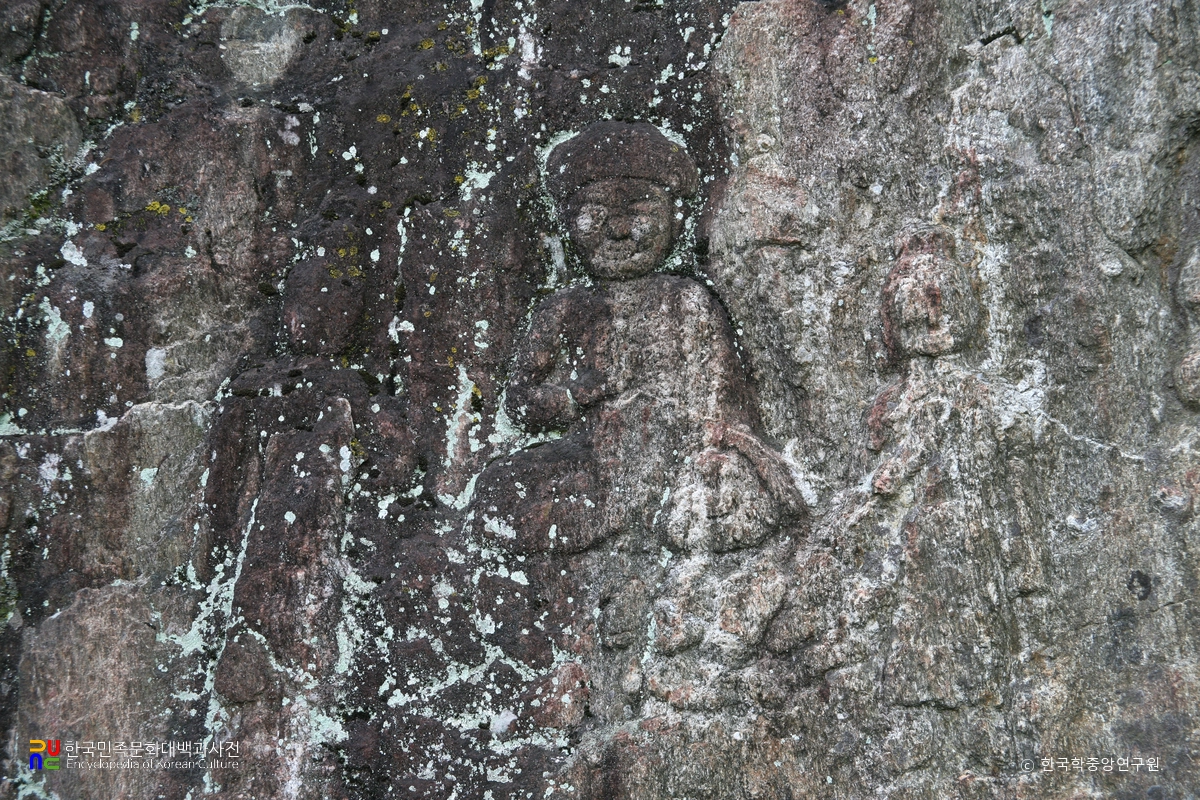 천안 성불사 마애석가삼존 16나한상 및 불입상 / 16나한상