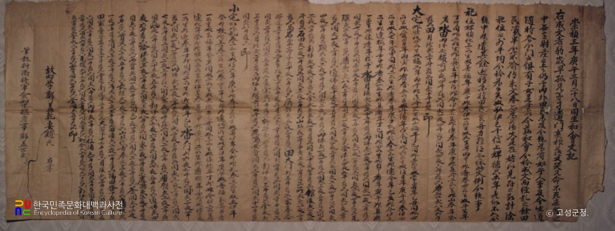 정씨 동생 화회문기