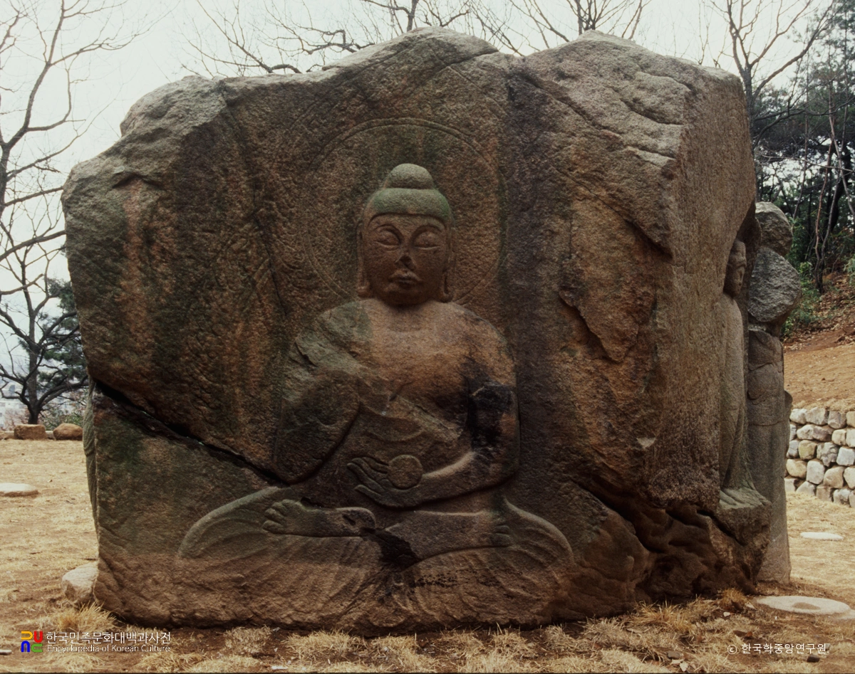 경주 굴불사지 석조사면불상 동면 불상