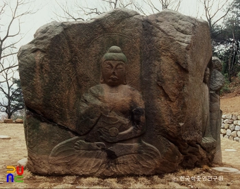 경주 굴불사지 석조사면불상 동면 불상