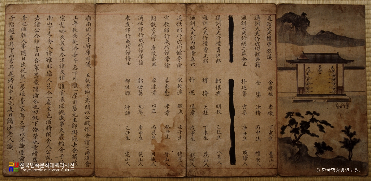 권주 종가 문적 중 종남동도회제명록