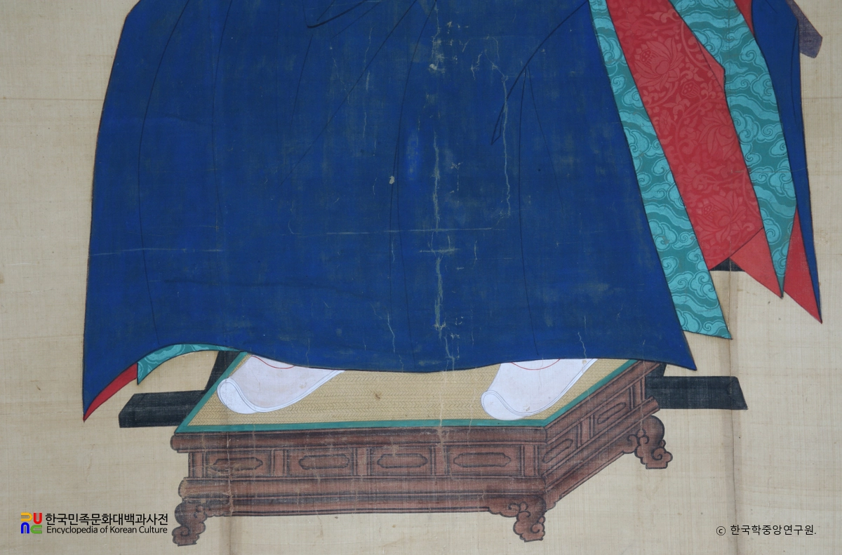 장말손 초상 부분