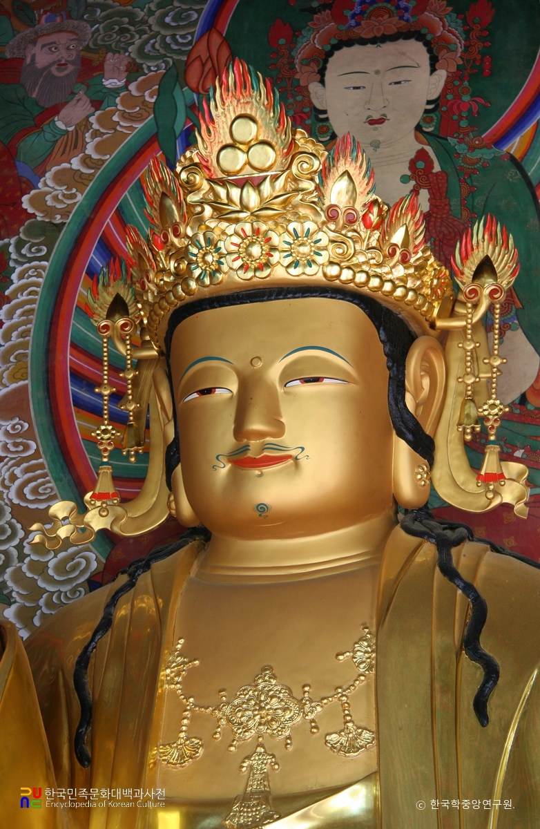 칠곡 송림사 목조석가여래삼존좌상 중 보현보살