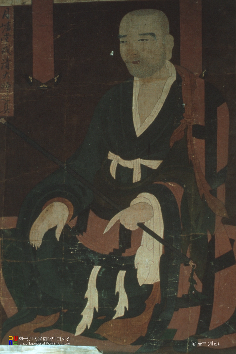 양산 통도사 역대고승영정 중 월허당 계청 영정