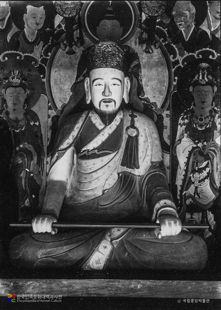 장단 화장사 목조지공화상상