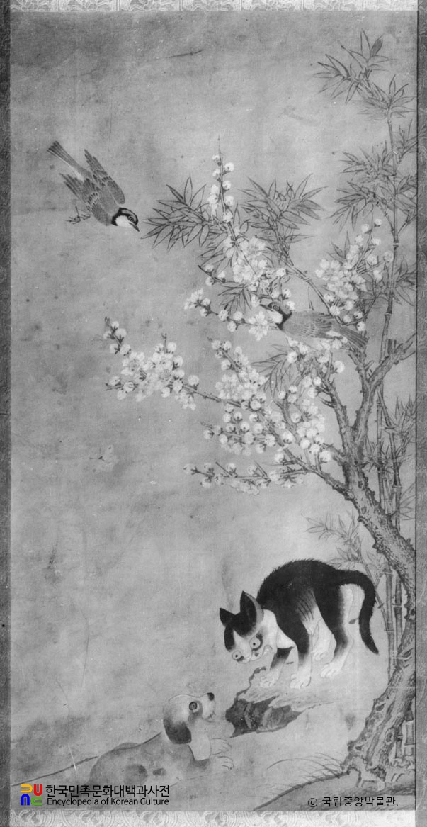 이암필 화조묘구도