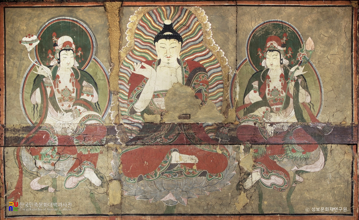 양산 신흥사 대광전 약사삼존도