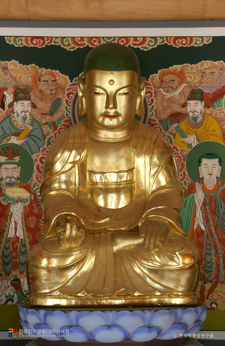 청도 덕사 명부전 석조지장삼존상 및 시왕상