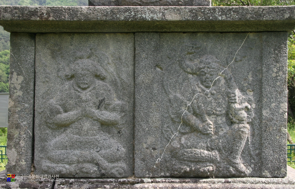 양양 진전사지 삼층석탑 팔부중