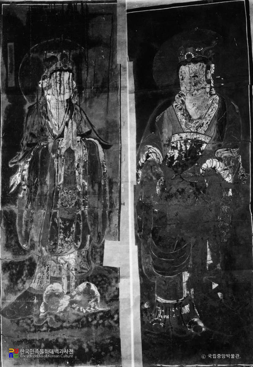 부석사 조사당 벽화 범천, 제석천