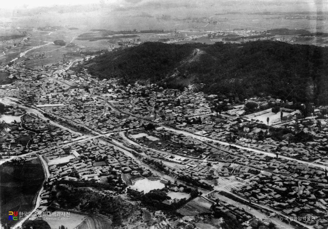 항공사진 수원시 전경