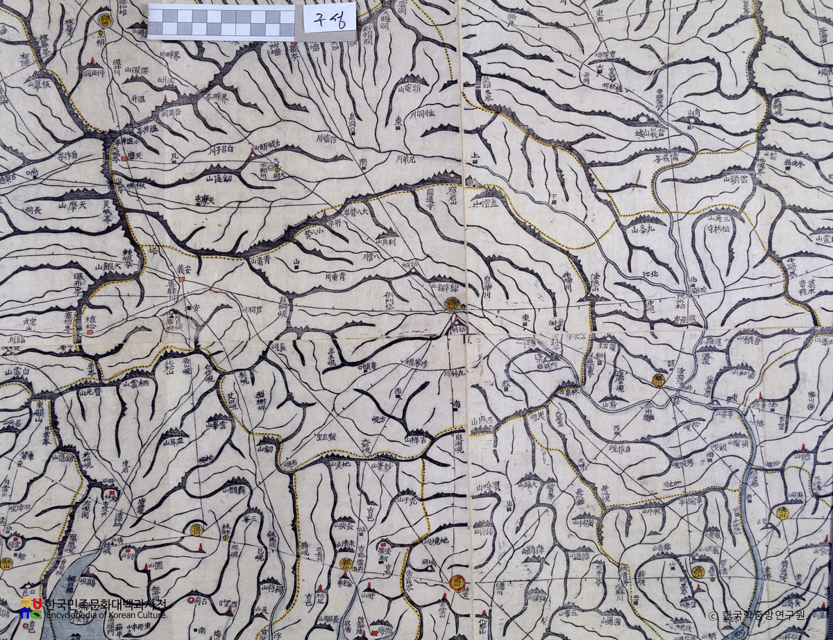 대동여지도 중 평안북도 구성 부분