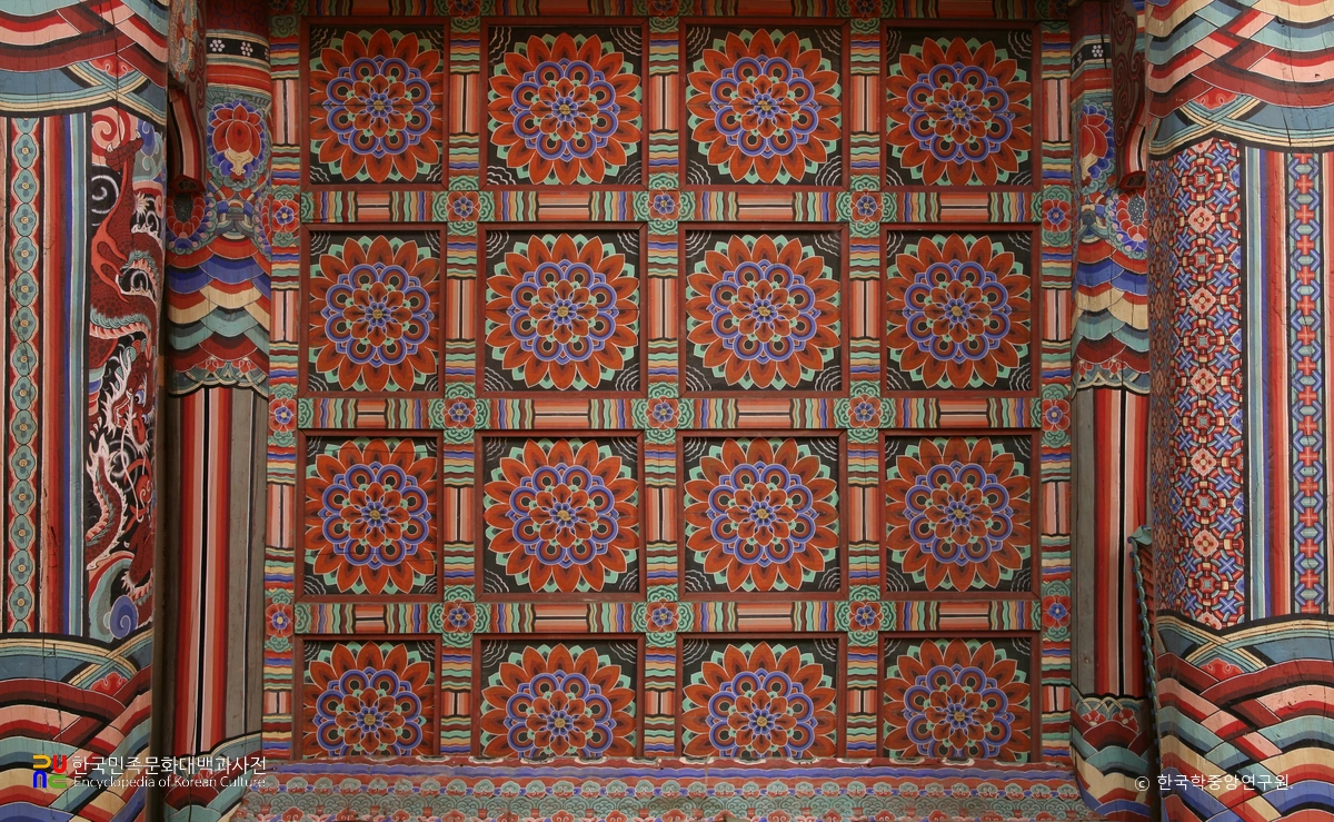 하동 쌍계사 대웅전 천정