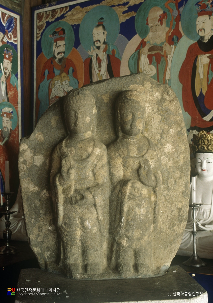 청주 보살사 석조이존병립여래상