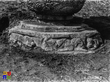 강릉 굴산사지 승탑 지대석과 하대석