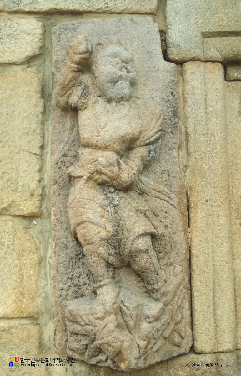 안동 조탑리 오층전탑 인왕상