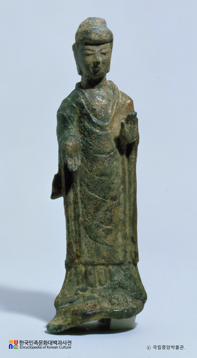 숙수사지 출토 금동여래입상
