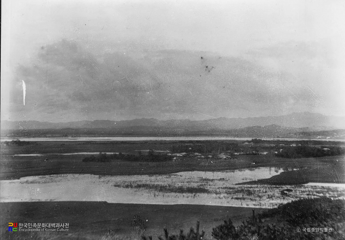 부여 군수리사지 전경