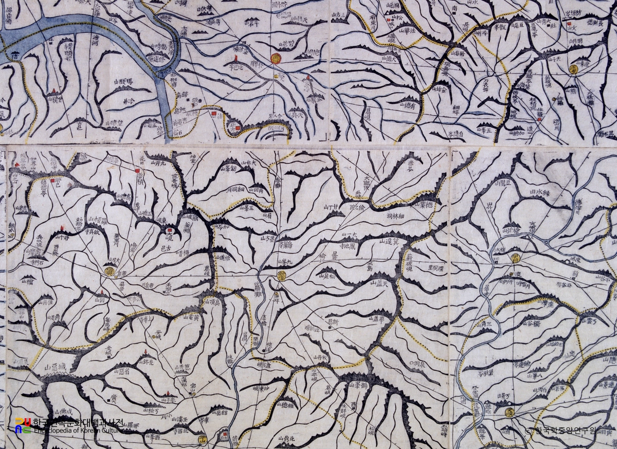 대동여지도 중 황해도 신계 부분
