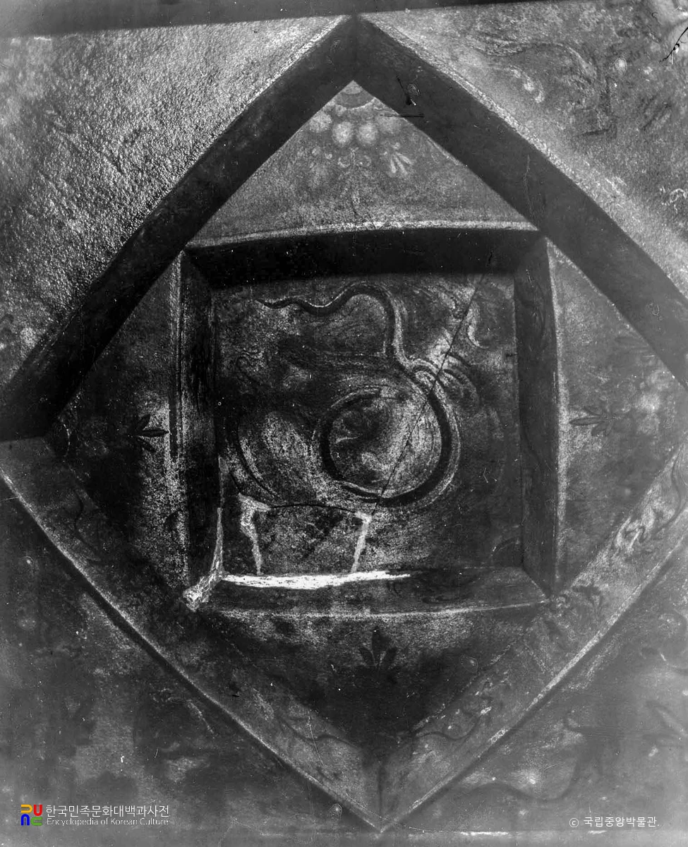 평안남도 강서 강서대묘 현실 천장 중앙 황룡도