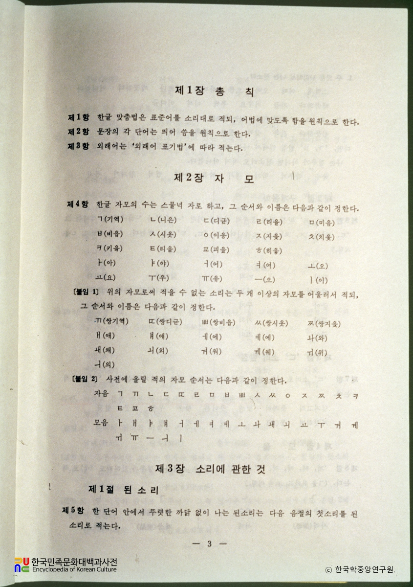 한글맞춤법 표준어 규정