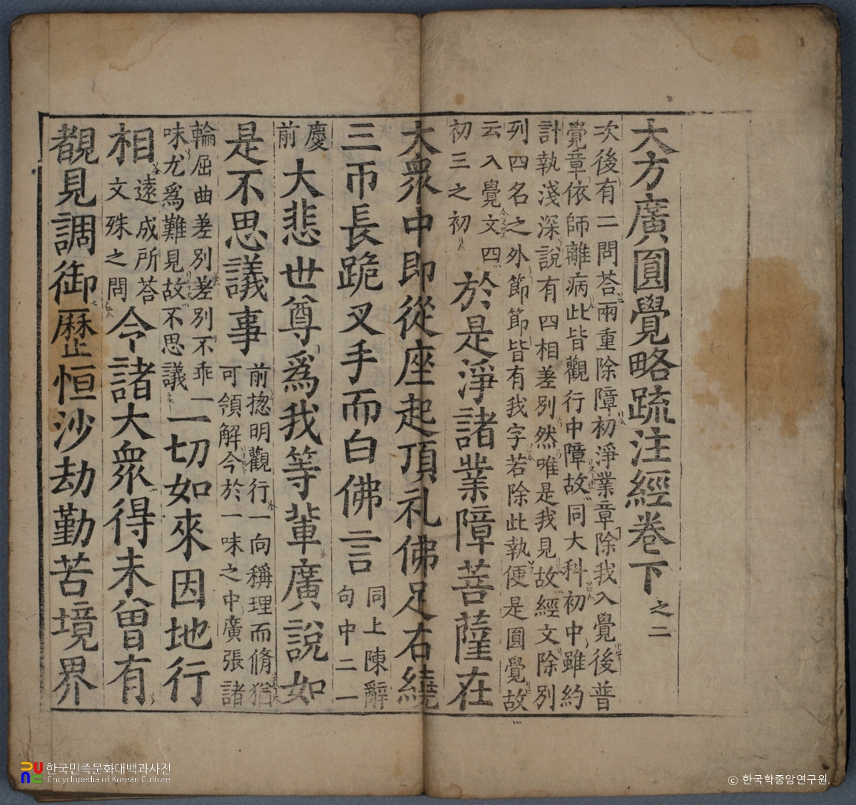 대방광원각약소주경