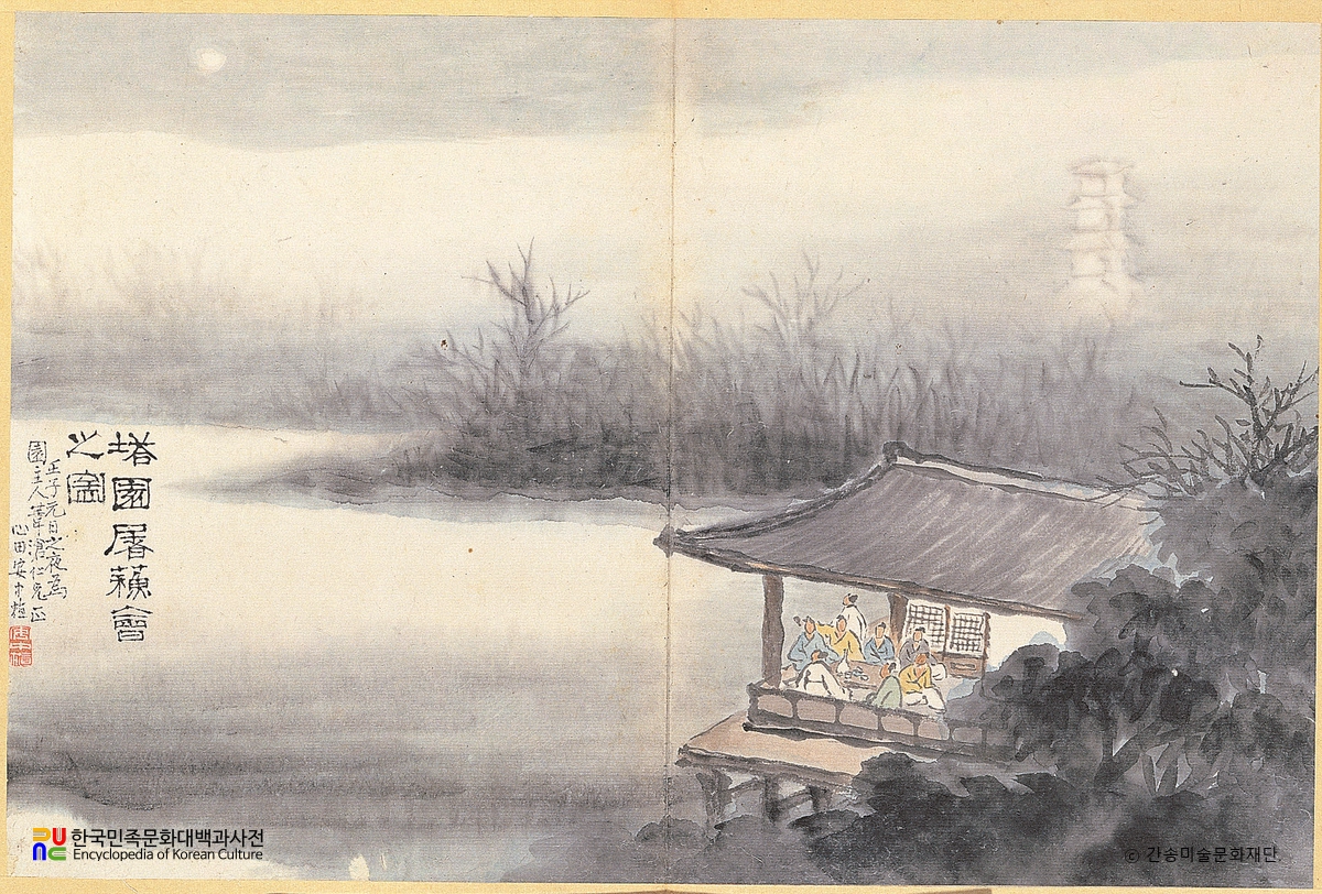 탑원도소회지도(안중식 작)