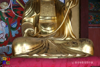 진도 쌍계사 목조삼존불좌상 문수