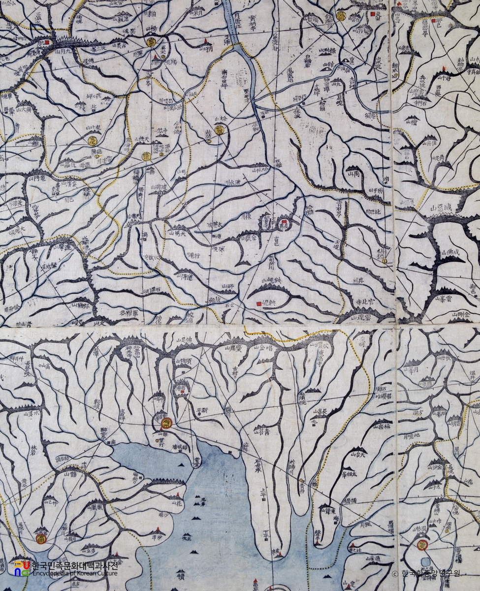 대동여지도 중 황해도 재령 부분