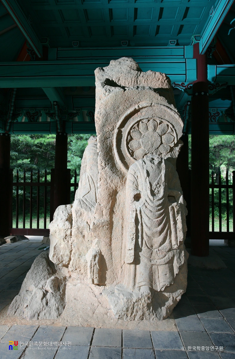 예산 화전리 석조사면불상 / 동방불입상