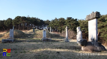 함양 평촌리 신고당 신도비 및 부부 묘표 중 부부 묘 우측면